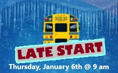 late start info with bus graphic