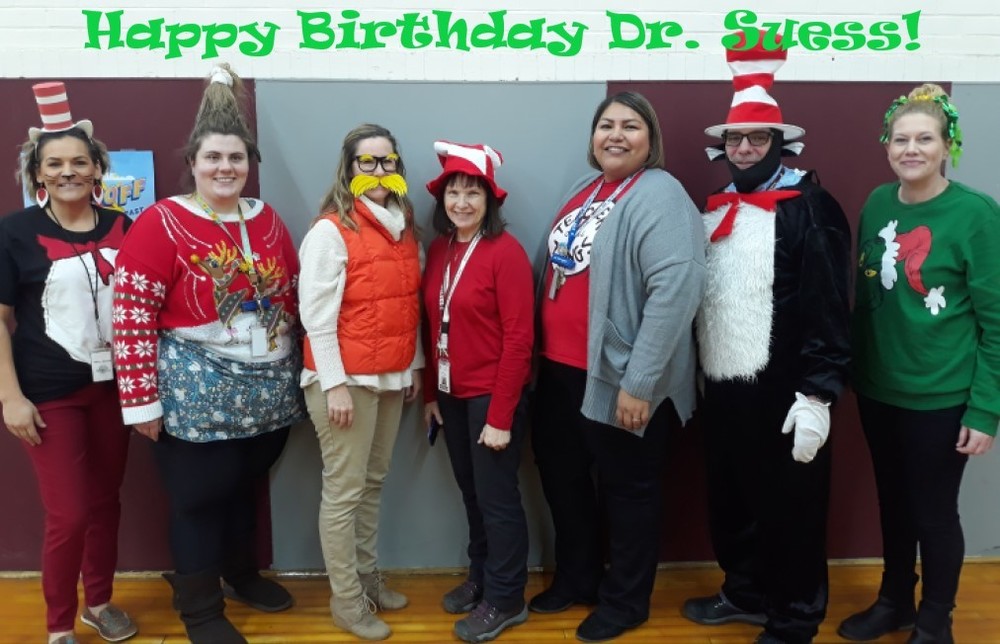 staff dressed as dr suess characters