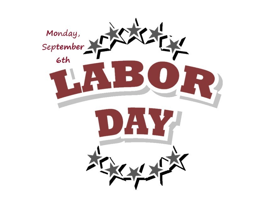 labor day graphic withstars