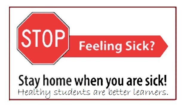 stop sign promoting healthy students