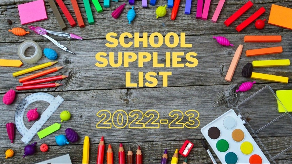 School Supplies List 22-23