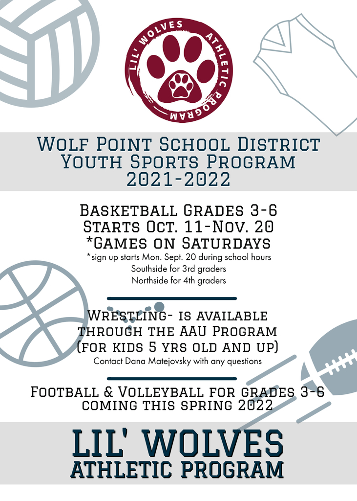 Lil Wolves Athletic Program Flyer
