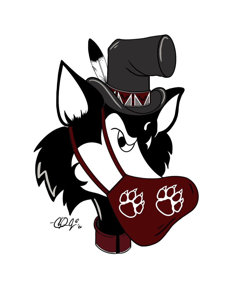 Wolf COVID mask logo