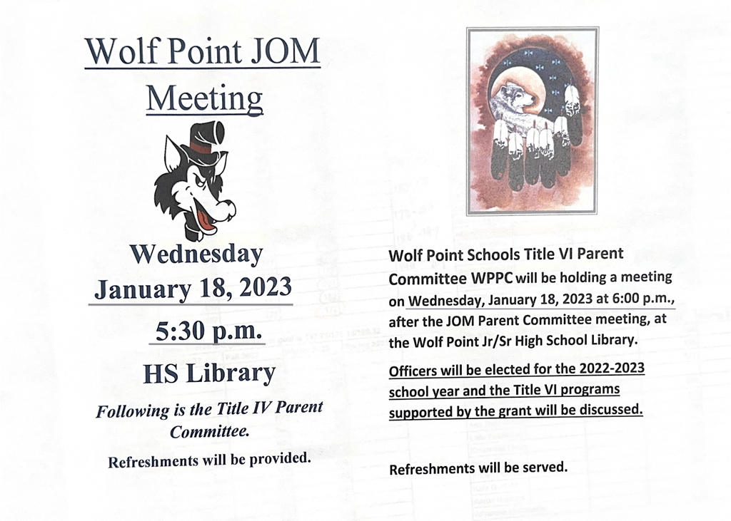 Wolf Point JOM Meeting