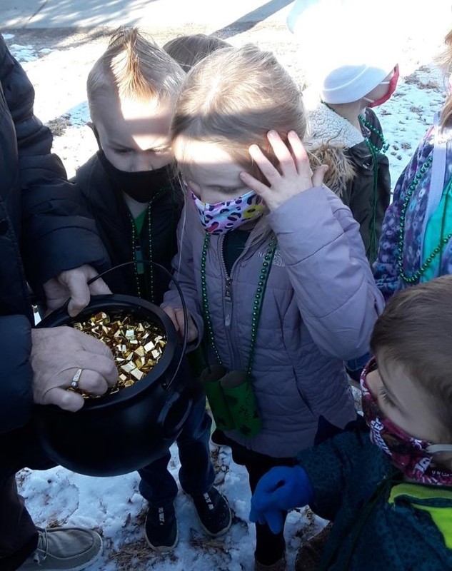 Morning Pre-K finding the fake gold! (tricked again)