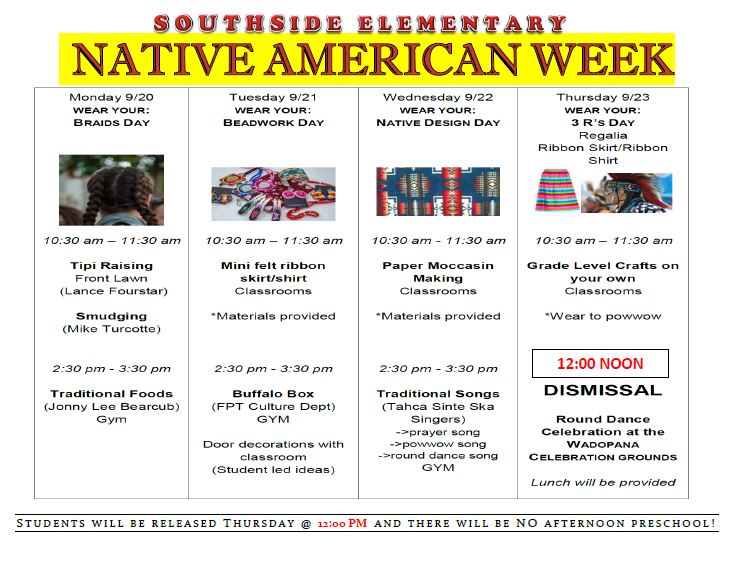 Native American Week Activities Southside Elementary
